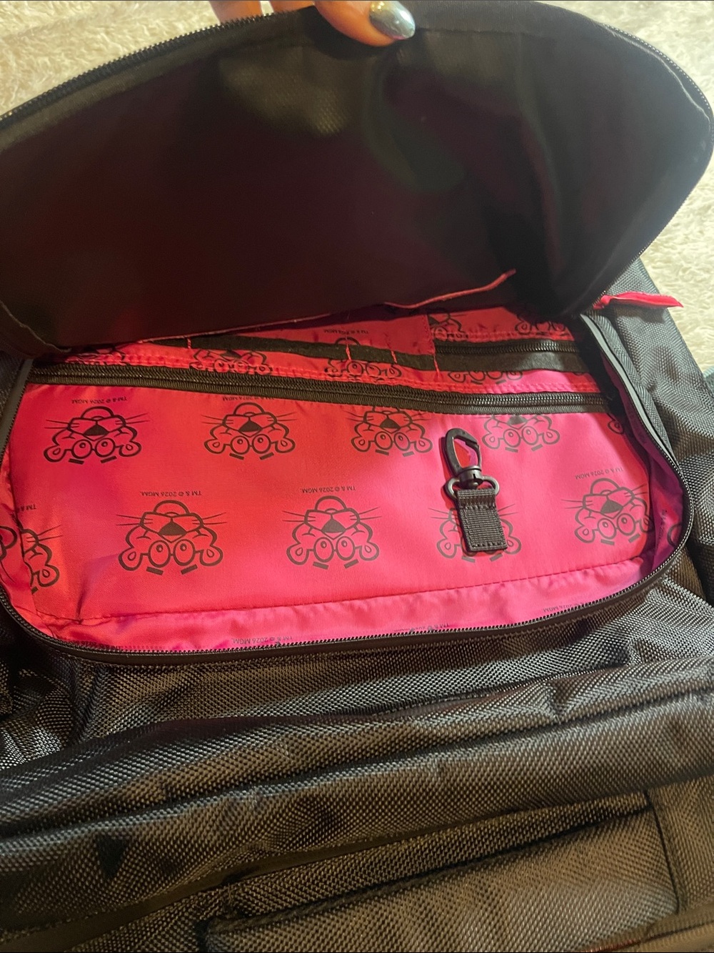 Owens corning pink Panther Black large Backpack - Picture 6 of 6